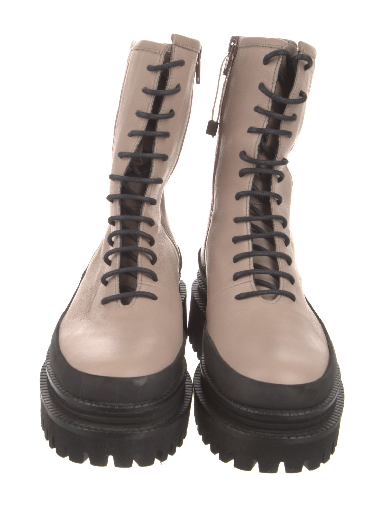 Paloma Barceló Leather Combat Boots